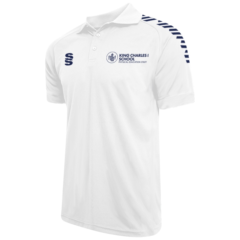 Dual Solid Colour Polo : White